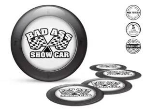 Hub cap sticker Sleek Edition Custom Labels for Vehicles